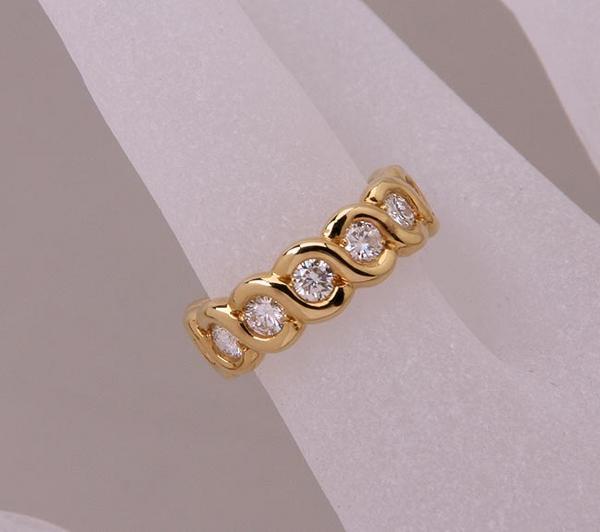 { pawnshop exhibition } Van Cleef & Arpels * natural diamond 1.22ct Eternity ring *c-1235