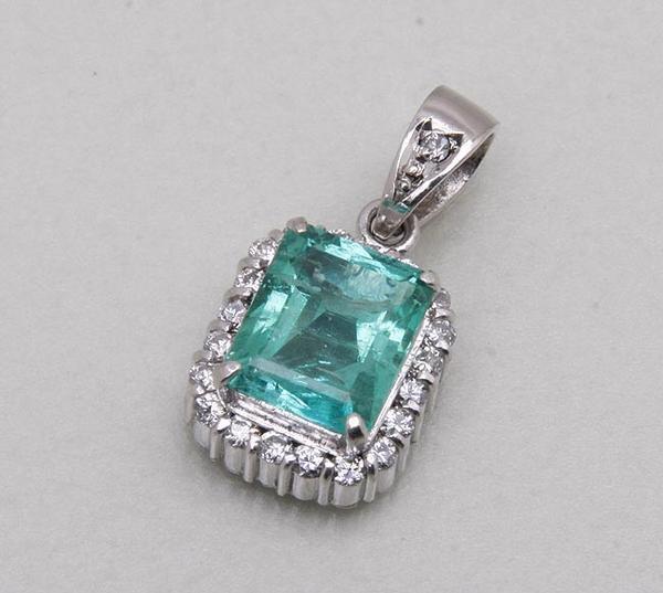 最も優遇の 《質屋出品》Pt900☆天然エメラルド1.63ct+ダイアモンド