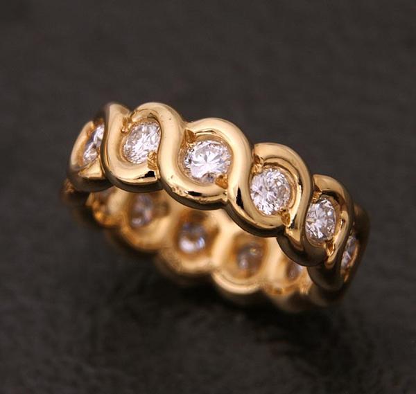 { pawnshop exhibition } Van Cleef & Arpels * natural diamond 1.22ct Eternity ring *c-1235