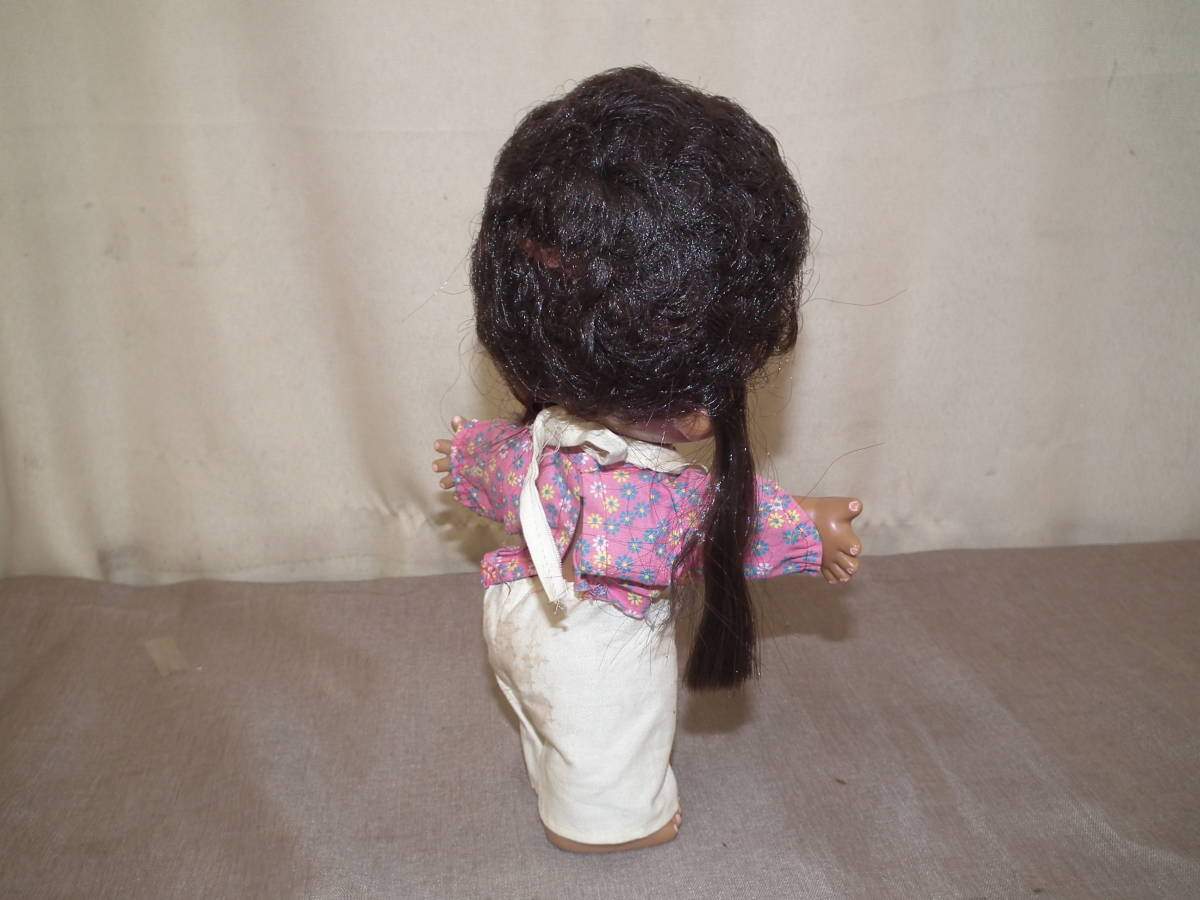 昭和レトロ　当時品　ソフビ人形　クロンボ人形（差別用語ですが当時の名称です）高さ約２５㎝　汚れ・傷・使用感あり　中古現状品_画像3