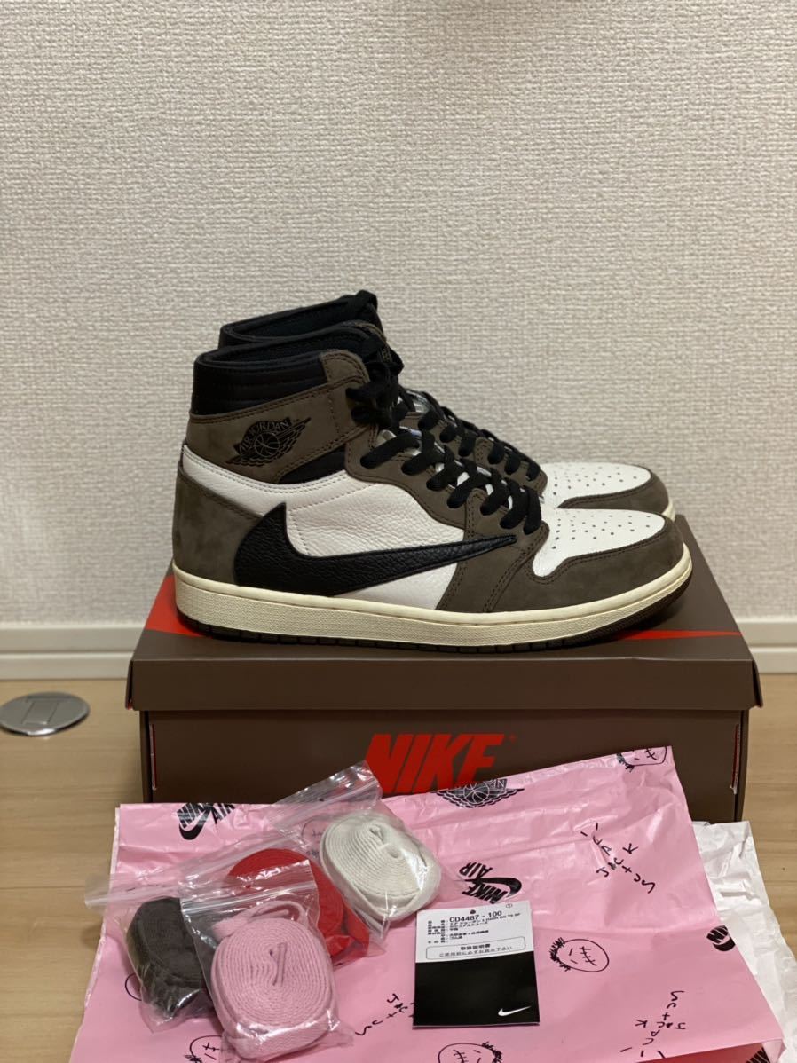 1円〜売り切り 超美品 TRAVIS SCOTT × NIKE AIR JORDAN 1 RETRO HIGH OG トラヴィス・スコット×ナイキ エアジョーダン1 US9.5 27.5 _画像2