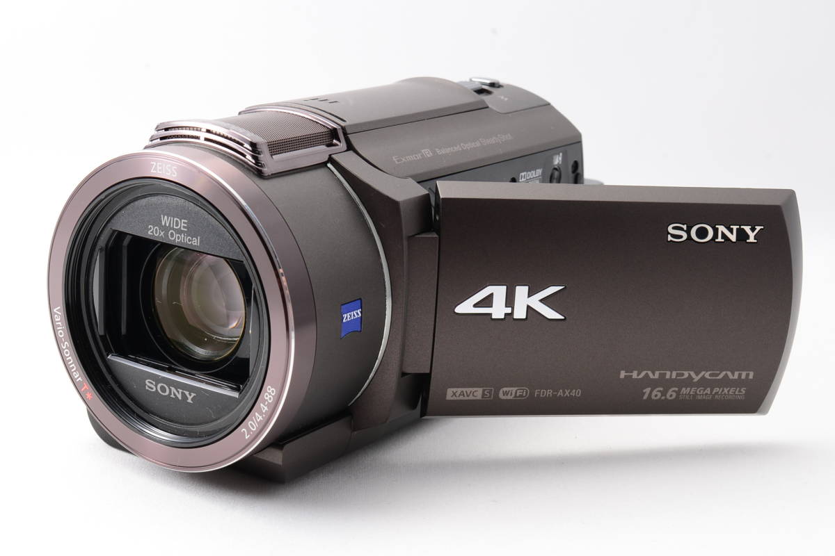 ☆美品☆ ソニー SONY ビデオカメラ FDR-AX40 4K 64GB 光学20倍