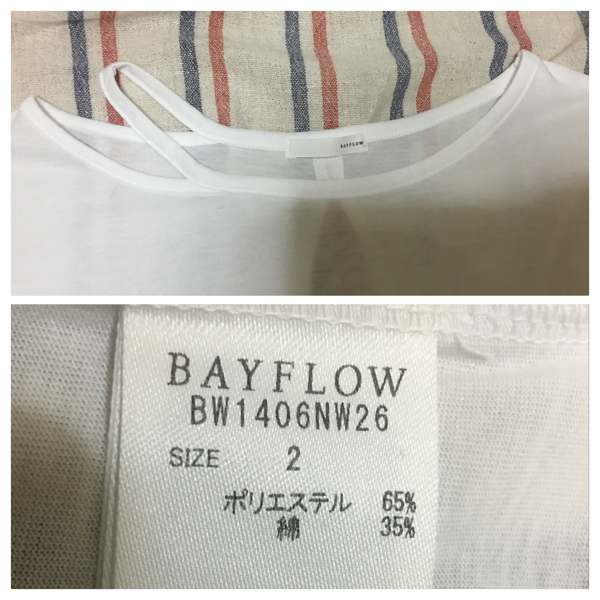[新] bayflow bayflow T卹剪裁 原文:【新品】ベイフロー bayflow Tシャツ カットソー