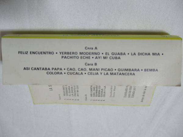 [ cassette tape ] CELIA CRUZ / LA SONORA MATANCERA Spain version se rear *k loose 