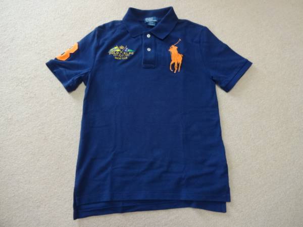 ★二手★Polo Ralph Lauren Boys Bic Pony Navy Polo衫兒童尺碼女裝也可    原文:★中古★ポロ　ラルフローレンボーイズ　ビックポニー　ネイビー　ポロシャツ　キッズサイズ　レディースも可