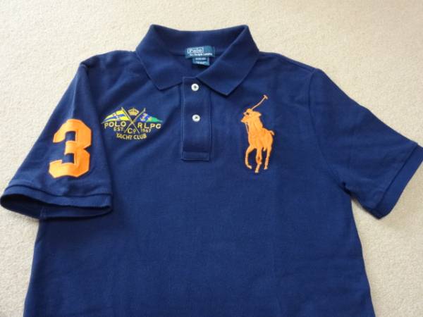 ★二手★Polo Ralph Lauren Boys Bic Pony Navy Polo衫兒童尺碼女裝也可    原文:★中古★ポロ　ラルフローレンボーイズ　ビックポニー　ネイビー　ポロシャツ　キッズサイズ　レディースも可