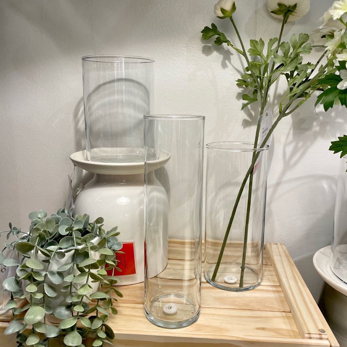 Paypayフリマ 新品 Ikea イケア フラワーベース 花瓶 クリアガラス 3点セット シリンデル