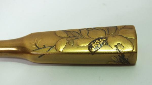 時代金蒔絵 青貝螺鈿の櫛簪 かんざし&くし レターパックプラス可 1225L9r※_画像7