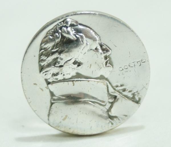 ゲーテ　ヨハン　ヴォルフガング　造幣局銀製カフス　レターパックプラス可 0530P3h_画像3