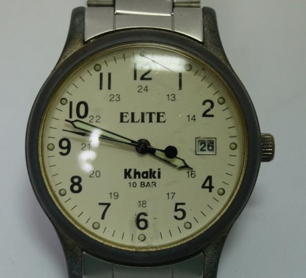 846円 最大94%OFFクーポン 846円 無料長期保証 クオーツ KHAKI ELITE腕時計 レターパックプラス可 0326M18r※