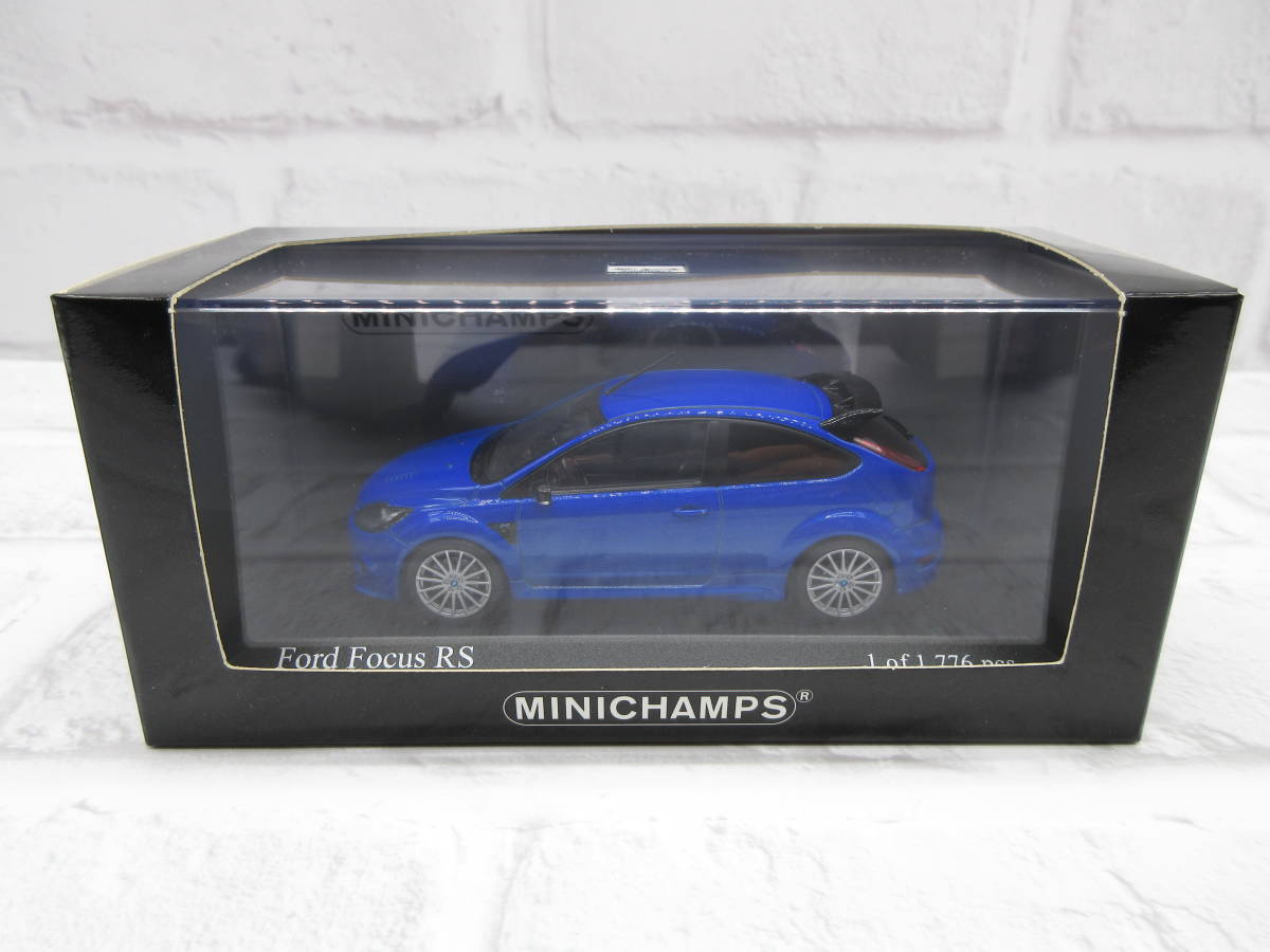 ミニカー　1/43　ミニチャンプス　フォード　Ford　フォーカス　Focus RS　ブルーメタリック　モデルカー