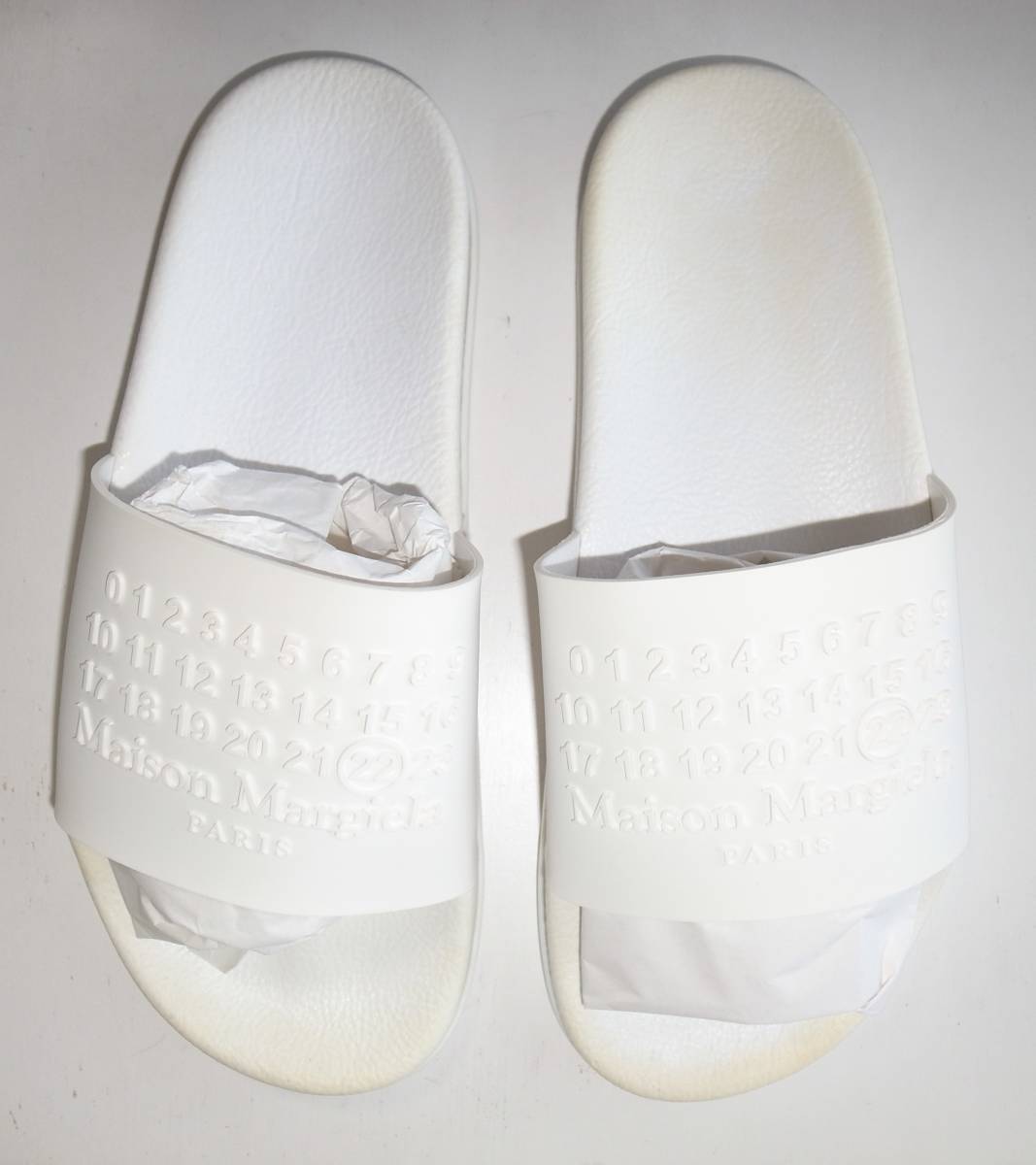 maison margiela マルジェラ white logo ロゴ サンダル size42