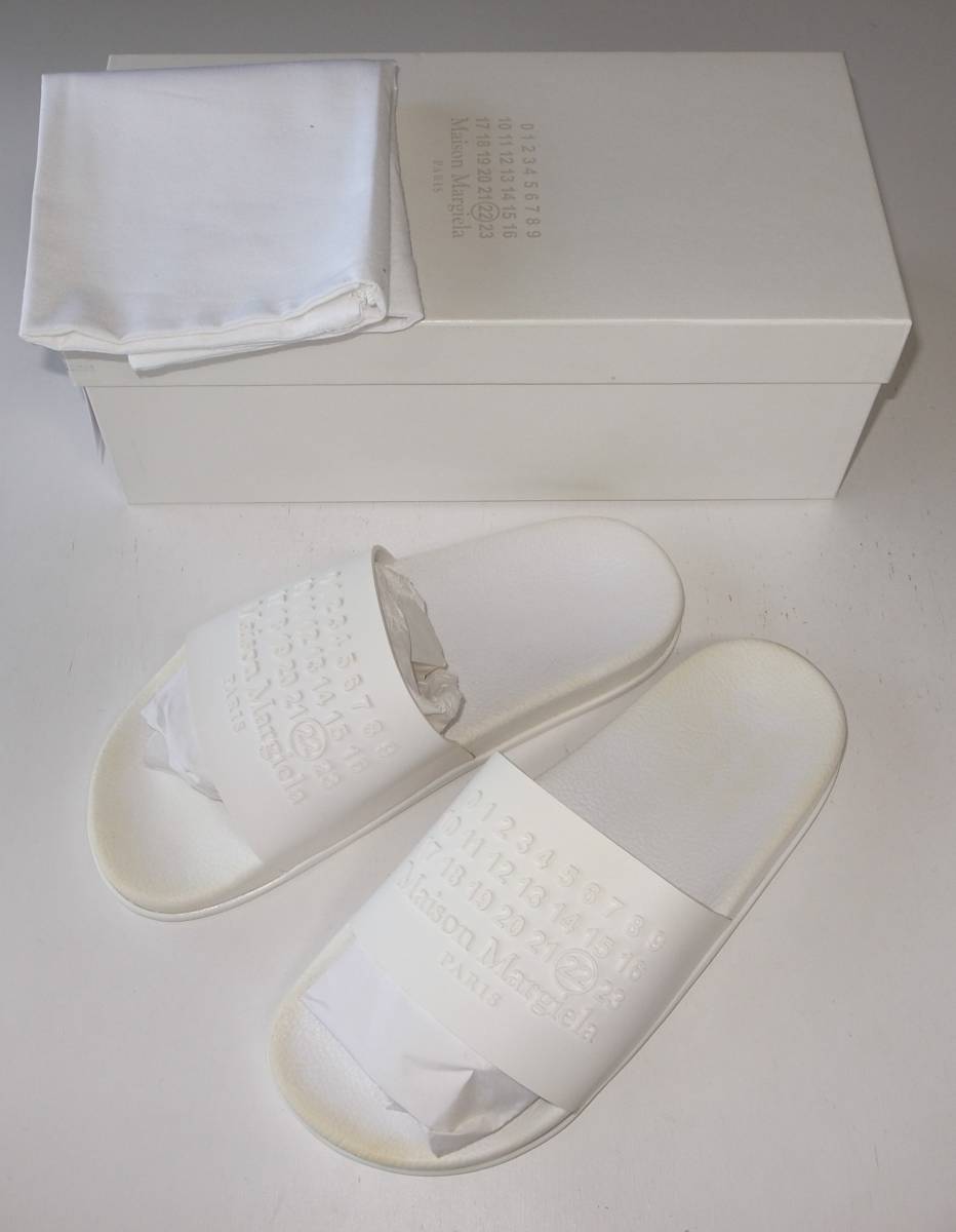 maison margiela マルジェラ white logo ロゴ サンダル size42