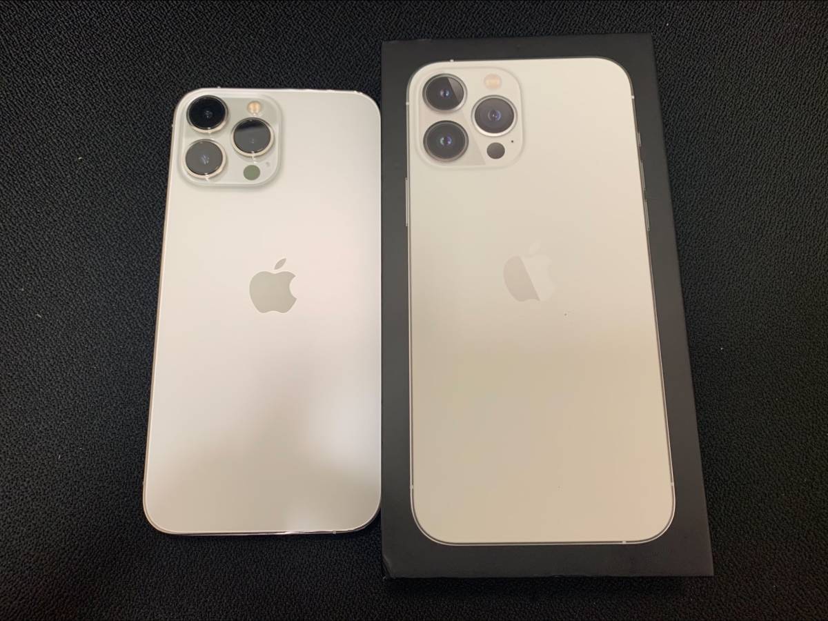 2672【美品】IPhone 13 Pro Max 128GB シルバー silver SIMフリー 箱