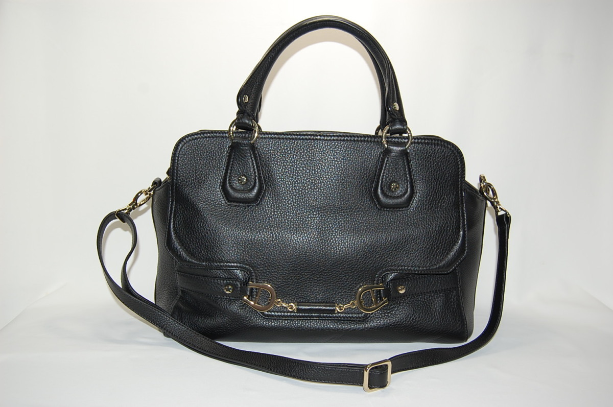 アイグナー　ＡＩＧＮＥＲ　レザー　２ｗａｙ　トートバッグ　ショルダーストラップ付き　（ブラック）　【中古】【当日発送】_画像1