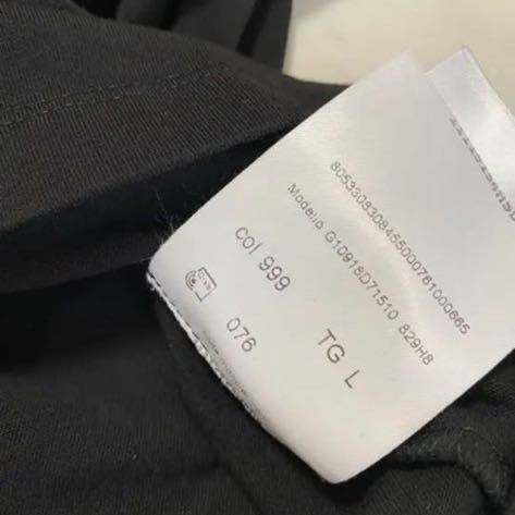 正規保証 美 21-22AW MONCLER モンクレール レタリングロゴ 長袖 ロングスリーブ Tシャツ ロンT ブラック サイズL 定価4.2万