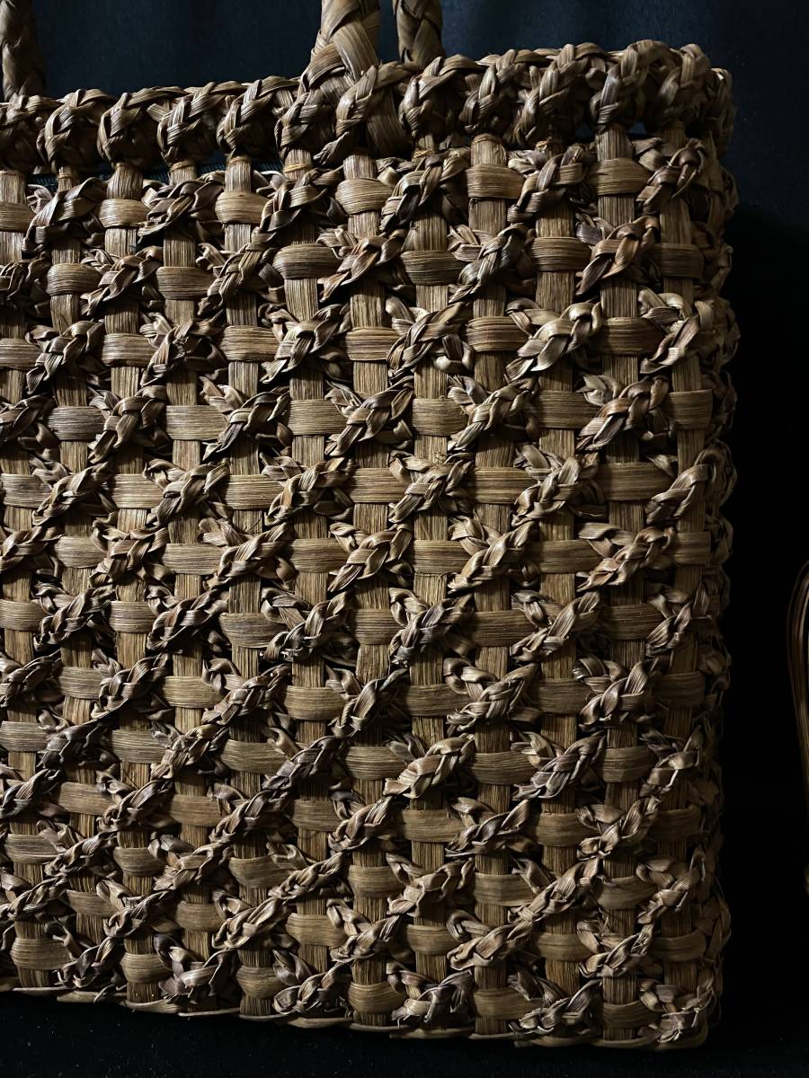 定期入れの 白川郷 最高級品 国産蔓2〜7ミリ蔓使用 鏈柄網状編み 山葡萄カゴバッグ バスケット、籐かご - www.kronenhuis.nl