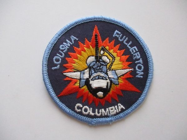 【送料無料・中古】90s NASAスペースシャトル『STS-3』コロンビア号COLUMBIA刺繍ワッペン/パッチUSAアップリケ宇宙飛行士ロケットJAXA U4_画像1