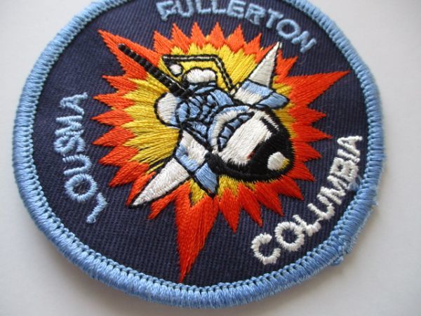 【送料無料・中古】90s NASAスペースシャトル『STS-3』コロンビア号COLUMBIA刺繍ワッペン/パッチUSAアップリケ宇宙飛行士ロケットJAXA U4_画像2