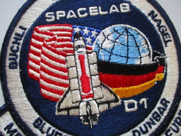 【送料無料】80s スペースシャトル計画『STS-61-A』スペースラブD-1チャレンジャー刺繍ワッペン/パッチUSAアップリケ宇宙飛行士ロケット U4_画像2