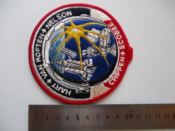 送料無料】80s スペースシャトル計画『STS-41-C』チャレンジャー刺繍ワッペン/AパッチUSAアップリケ宇宙飛行士JAXA飛行記念バッジ U4_画像8