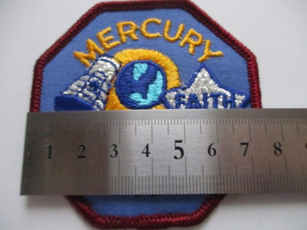 【送料無料】90s マーキュリー計画『MERCURY 9』刺繍ワッペン/アトラス パッチUSAアップリケ宇宙飛行士ロケットFaith 7デッドストック U4_画像8