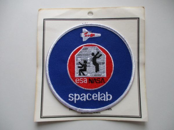 【送料無料】90s SPACELABスペースラボ『ESA NASA』刺繍ワッペン/徽章パッチ欧州宇宙機関アップリケ宇宙飛行士ロケット宇宙実験室 U5_画像1