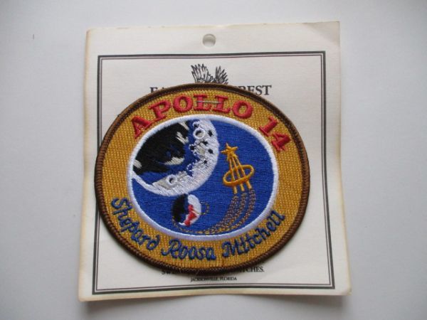 【送料無料】90s アポロ計画『アポロ14号』APOLLO14 刺繍ワッペン/AパッチUSAアップリケ宇宙飛行士ロケットJAXAスペースシャトル宇宙船 U5_画像1