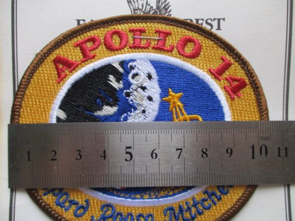 【送料無料】90s アポロ計画『アポロ14号』APOLLO14 刺繍ワッペン/AパッチUSAアップリケ宇宙飛行士ロケットJAXAスペースシャトル宇宙船 U5_画像9