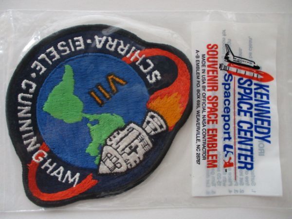 【送料無料】90s アポロ計画『アポロ7号』APOLLO7刺繍ワッペン/パッチNASAアップリケ宇宙飛行士ロケットUSAペースシャトル宇宙船 U5_画像2