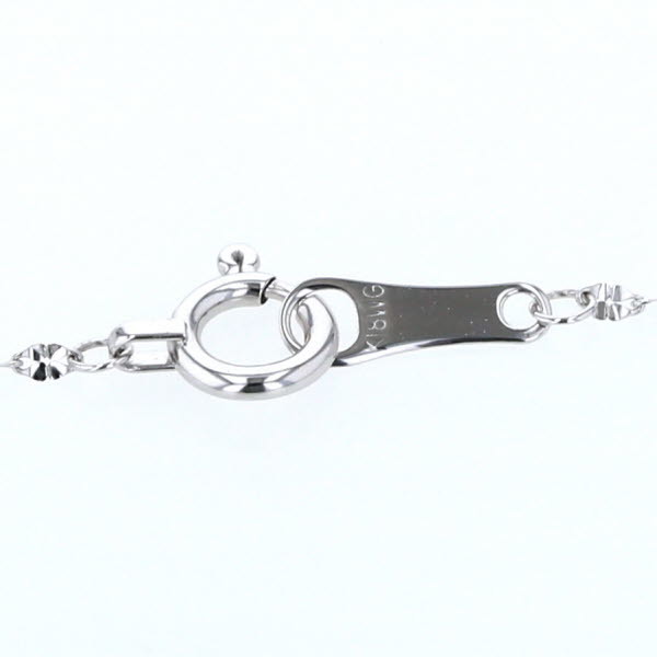 K18WG ホワイトゴールド ネックレス エメラルド0.21ct ダイヤモンド