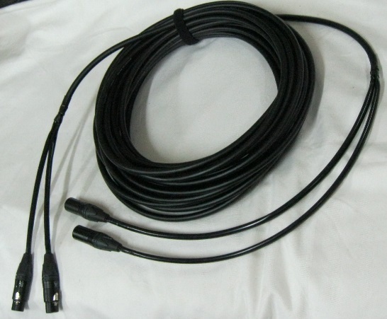 PA for 2 channel speaker cable XLR type 10m black 