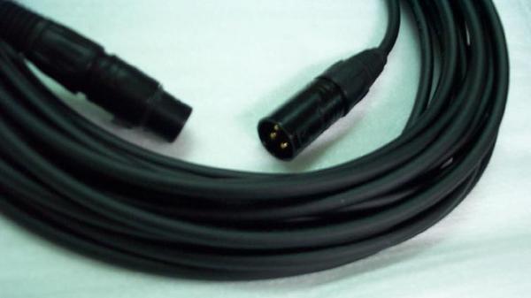 高品質マイクケーブル　FMB-10BK（黒）ケーブルストラップ付き　10m　5本セット　
