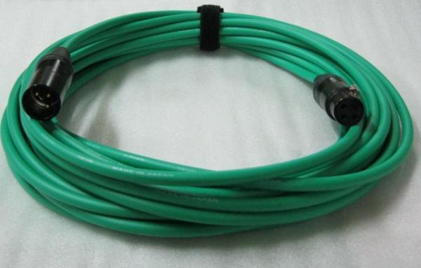 高品質カラーマイクケーブル　XLRオス/メス　10m　（緑）　FMB10-G　ケーブルストラップ付き　_画像2