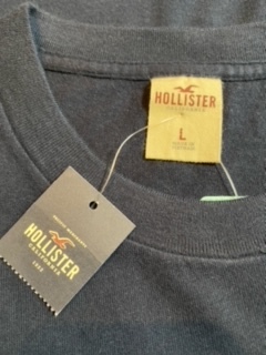 【送料無料】正規品　新品　ホリスター HOLLISTER メンズ　半袖　Tシャツ　L　ネイビー　_画像3