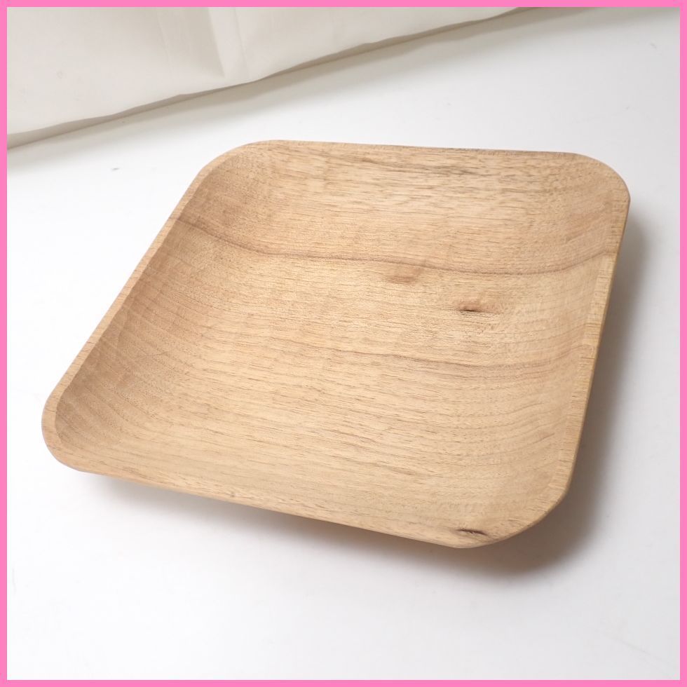 ☆三谷龍二 木製角皿/ナチュラル/木工芸/和食器/トレイ/作家作品