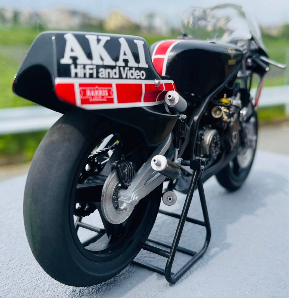 自作完成品 タミヤ 1/12 アカイ ヤマハ YZR500 キットから製作しました_画像1