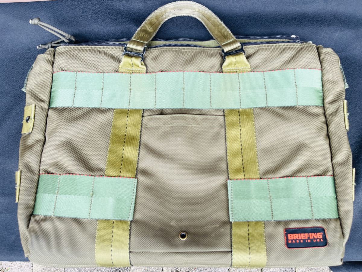 BEAMS＋購入【BRIEFING(ブリーフィング)公式ストア】ビジネストートTOTE M OLIVE 中古廃盤品　ブランド初期にビームスで取り扱いがあった品_画像1