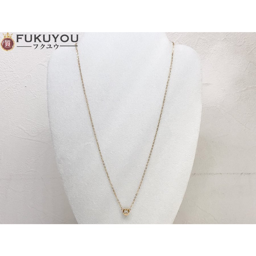 NEW安い ヤフオク! - K14WG ネックレス ダイヤ 0.27 総重量約1.3g 約4