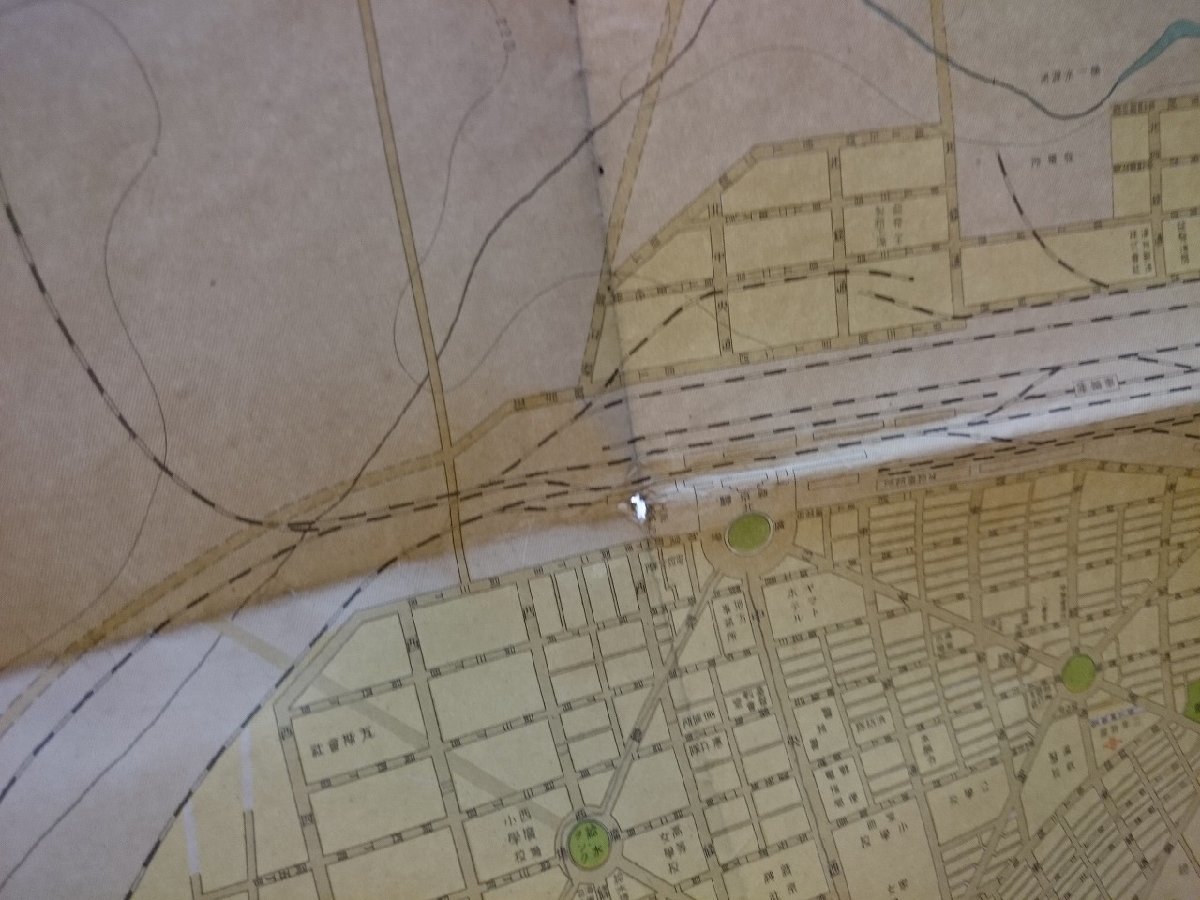 b□ 戦前 地図 新京市街全図 (満州国 現:中国長春市) 昭和 b□ 戦前 地図 新京市街全図 (満州国 現:中国長春市) 昭和