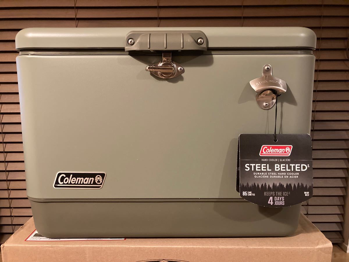 (新品未使用) Coleman(コールマン) 54QT スチールベルト クーラー 51L セージ 2159598