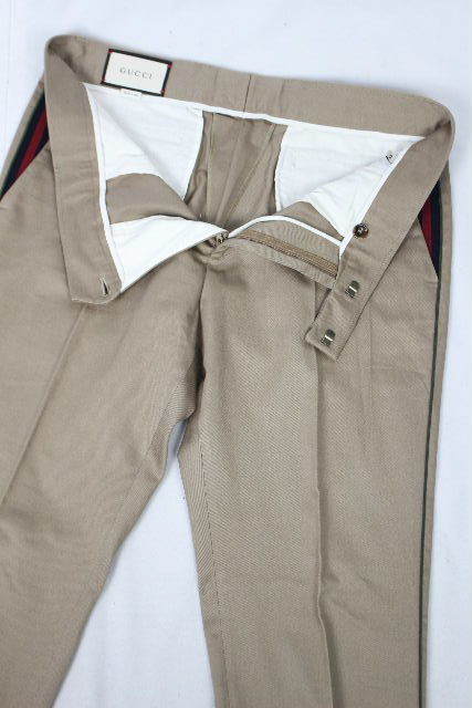 極美品 グッチ GUCCI シェリーライン パンツ ベージュ [48 極美品 グッチ GUCCI シェリーライン パンツ ベージュ [48