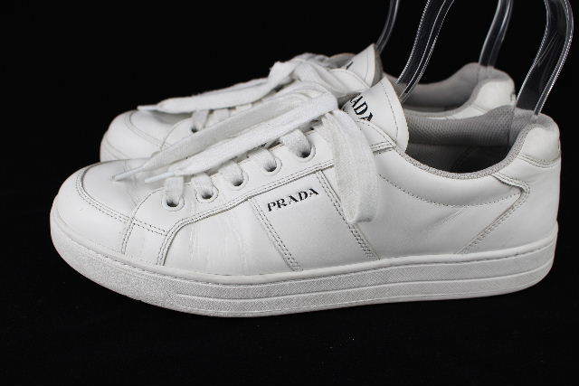 プラダスポーツ PRADA ロゴ レザー スニーカー ホワイト 白 [7 プラダスポーツ PRADA ロゴ レザー スニーカー ホワイト 白 [7