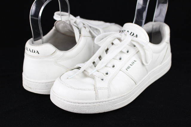 プラダスポーツ PRADA ロゴ レザー スニーカー ホワイト 白 [7 プラダスポーツ PRADA ロゴ レザー スニーカー ホワイト 白 [7