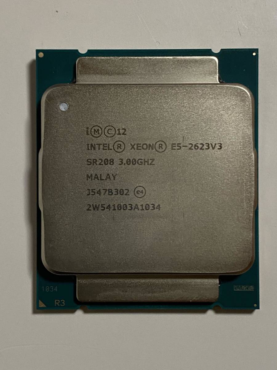 送料無料 intel XEON E5-2623V3 Intel CPU 3.0GHz/ターボ最大3.5Ghz 4コア 8スレッド ソケット FCLGA2011-3 サーバー用 【中古品】_画像1