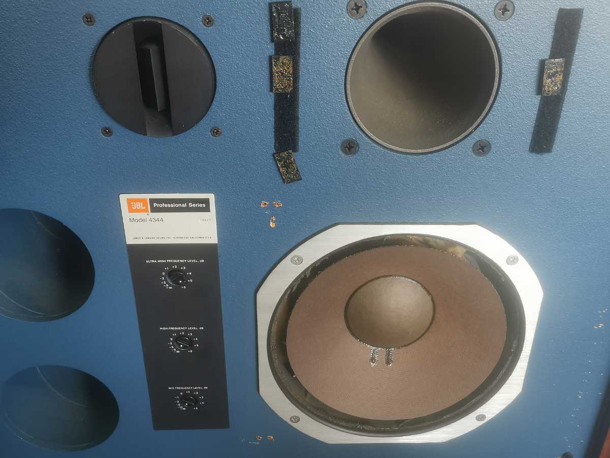 JBL 4344 スピーカーペア ジャンク 全ユニット音出しできました JBL 4344 スピーカーペア ジャンク 全ユニット音出しできました