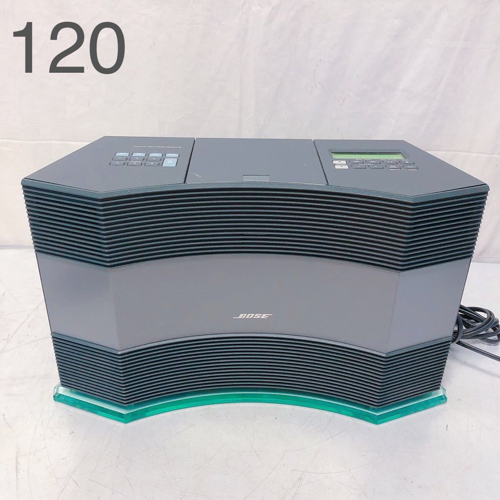 6D46 【動作品】BOSE ボーズ Acoustic Wave Music System Ⅱ CDラジカセ リモコン 台付 _画像1