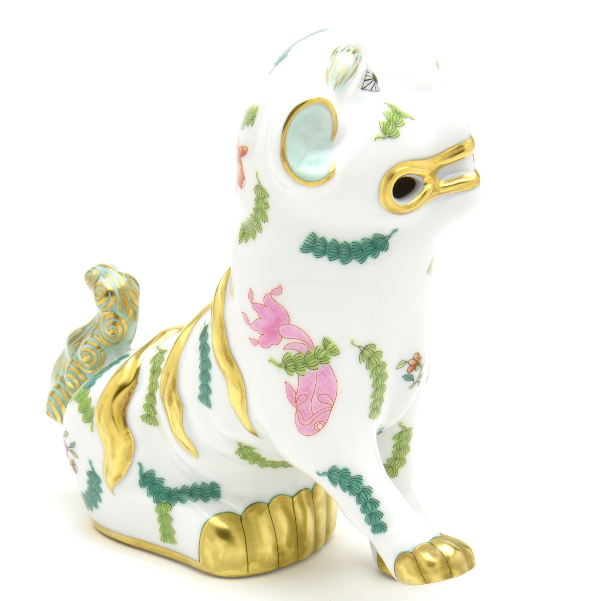 ヘレンド(Herend) こま犬(右足上げ) ポワッソン こまいぬ 狛犬 ヘレンド(Herend) こま犬(右足上げ) ポワッソン こまいぬ 狛犬