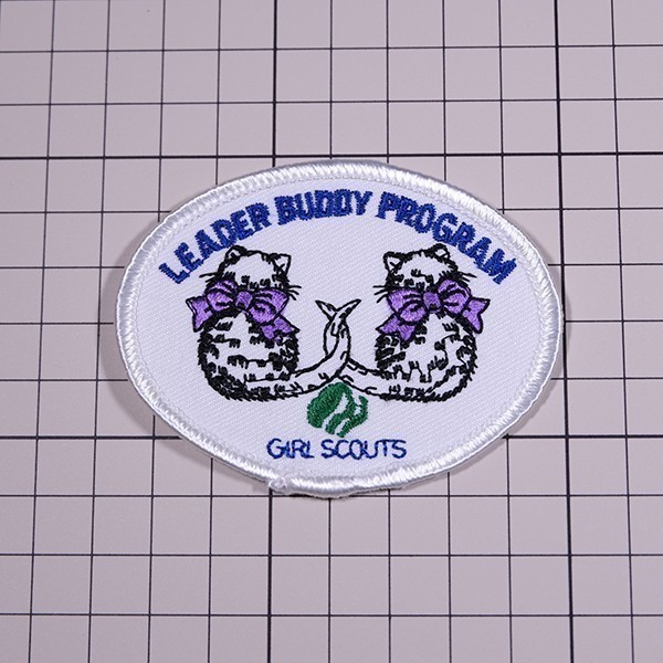 PI50 LEADER BUDDY PROGRAM GIRL SCOUTS 猫 動物 刺繍 ワッペン パッチ ロゴ エンブレム アメリカ 米国 USA 輸入雑貨_画像3