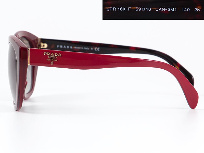 PRADA サングラス透明遮光タイプ ボルドー色フレーム todobacano.cl